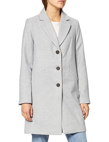 VERO MODA Kurtka damska długa, jasnoszary melanżowy, M
