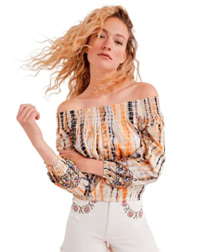Desigual Blus_Savanna Bluzka damska, Kolor: pomarańczowy, XXL