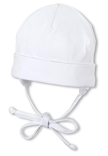 Sterntaler Dziecięca czapka Gorro Beanie Con Vuelta płaska czapka, Biały (Weiss 500), Jeden rozmiar (Producent rozmiar: 41)