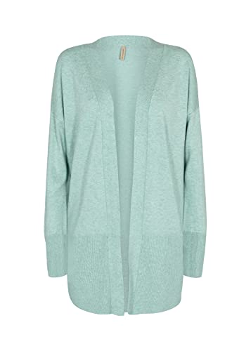 SOYACONCEPT Womens SC-Dollie 523 Long Open Front Knit Cardigan Kardigan z dzianiny, Green Haze Melange, L, Mieszanka zielonych hazy