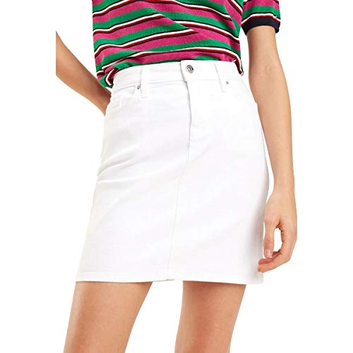 Tommy Hilfiger Damska spódnica Rome Rw CLR, biały (Classic White 100), 32