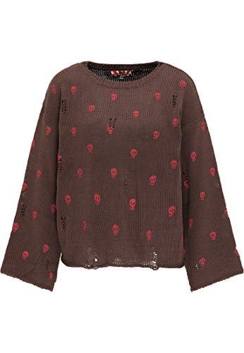 myMo ROCKS Sweter damski 23711184, brązowy, XS