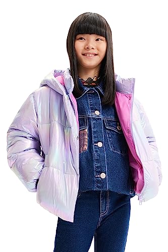 Desigual Dziewczęcy Chaq_Alexa Girl tkany, wyściełany krótki płaszcz, czerwony, 6 Lata