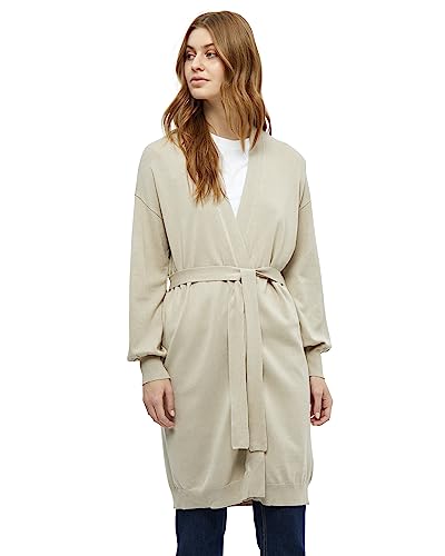 Peppercorn Damski kardigan z długim dzianiny Tana, szary piórko, XL, Feather Gray, XL