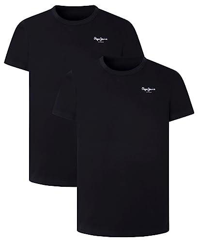 Pepe Jeans Męska bluzka od piżamy (2 sztuki), czarny (czarny), XXL