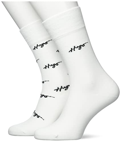 HUGO Męskie skarpety regularne, White100, 43-46 EU