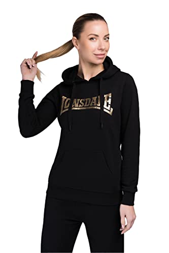 Lonsdale Damska bluza z kapturem Beauly, black/gold, XL 117397