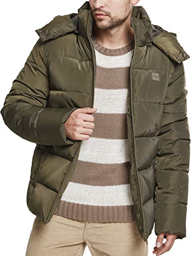 Urban Classics Kurtka męska kurtka puchowa z kapturem kurtka zimowa kurtka pikowana z odpinanym kapturem w wielu kolorach, rozmiary S - 5XL