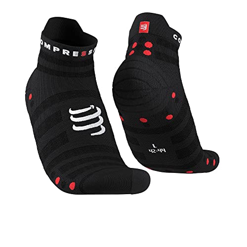 COMPRESSPORT Skarpety Unisex dla dorosłych, Black/Red, 39-41 EU