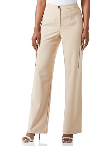 VERO MODA Damskie spodnie VMMAYRA MR Wide Ankle Cotton Pant NOOS, irlandzki kremowy, 34 W / 34 L, Irish Cream, (L) W / 34L