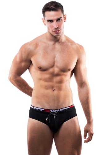 BWET Swimwear Black Men's Beach Shorts Mesh Lining and UV Protect Quick Dry Eco Friendly