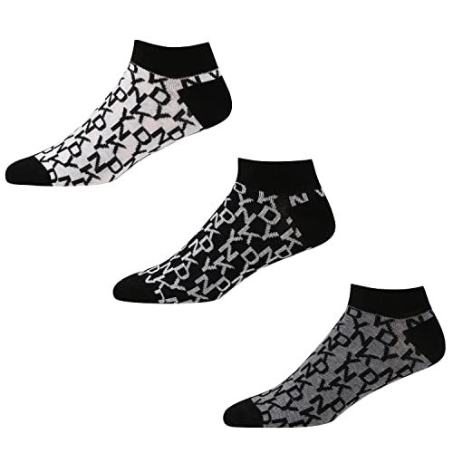 DKNY Skarpety męskie, czarne/szare, 7-11