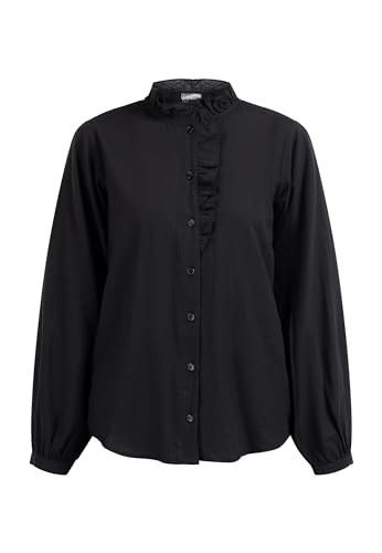 baradello Damska bluzka z długim rękawem 37324859-BA01, czarna, M, czarny, M