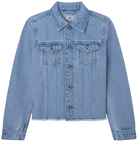 Pepe Jeans ISA Jacket kurtka dżinsowa dla dziewczynek i dziewczynek, Niebieski (Denim), 16 lat