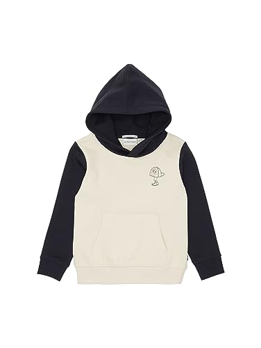 TOM TAILOR Chłopięca bluza z kapturem Colorblock z nadrukiem, 10668-sky Captain Blue, 104-110