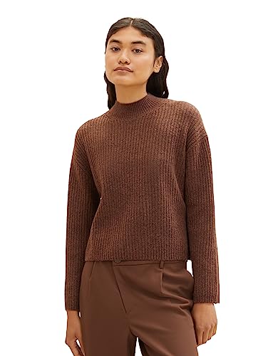 TOM TAILOR Denim Sweter damski, 32516 – palony brązowy (Coffee Brown), XL
