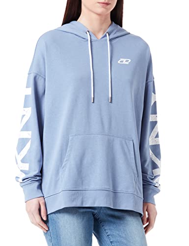 DKNY Sport Women's Crackle Logo Pullover Hoodie Koszula damska, Country Blue, 38