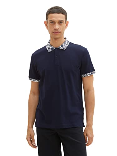 TOM TAILOR Męska koszulka polo, 1036556, 10668-Sky Captain Blue, M, 10668 - Sky Captain Blue, M