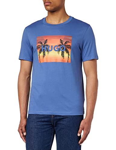 HUGO Męski T-shirt, Open Blue479, rozmiar M, Open Blue479, M
