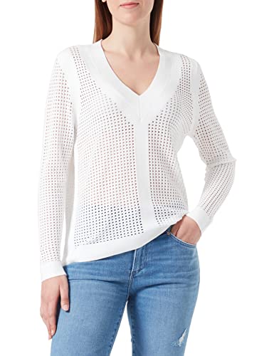 s.Oliver Sweter damski, długi rękaw, biały, 46