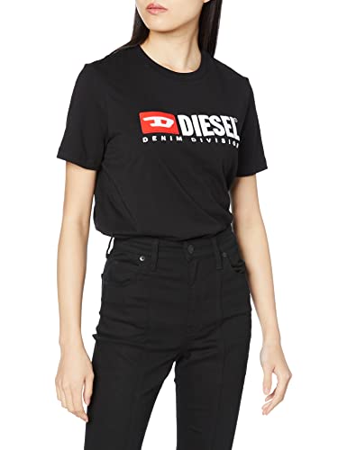 Diesel T-reg-DIV T-Shirt Koszulka damska, Czarny Czarny, XXS