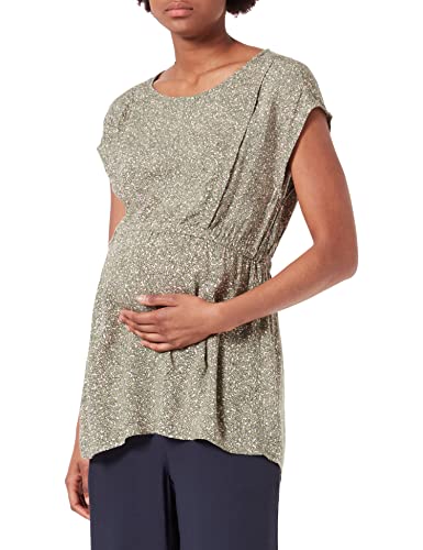 ESPRIT Maternity Damska bluzka Nursing Short Sleeve Allover Print Bluse, Real Olive-307, 36