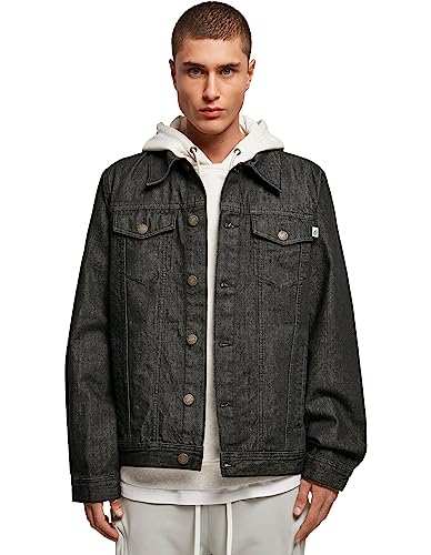 Urban Classics Męska kurtka dżinsowa Basic, Czarny sprany, S
