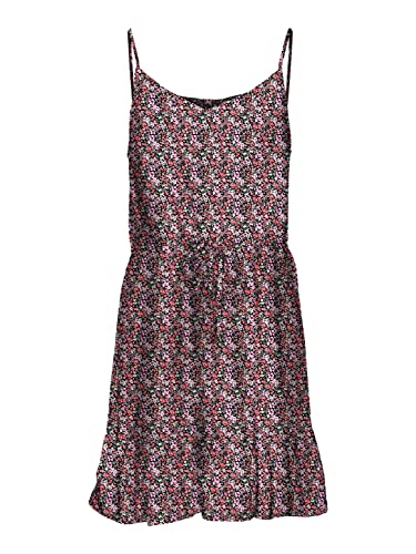 VERO MODA Women's VMEASY Singlet Mini Dress R1 WVN GA sukienka, Ge Peach/AOP:Cille, S, Ge Peach/Aop: cille, S