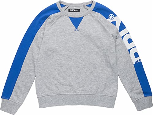 Replay Bluza chłopięca SB2058, M02 szary melanż, 14A, M02 Grey Melange, 14 lat
