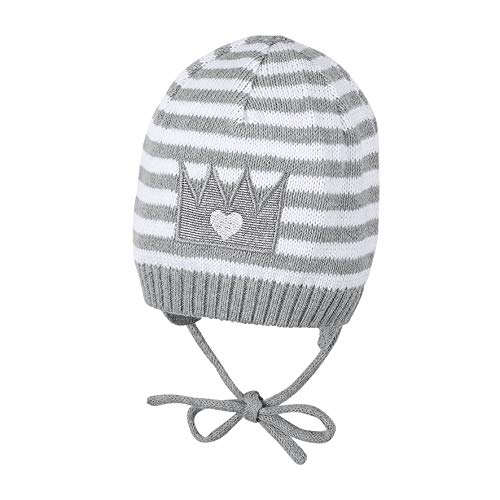 Sterntaler dziecko – chłopcy czapka Strickmütze, Szary (srebrny 542), 43 cm