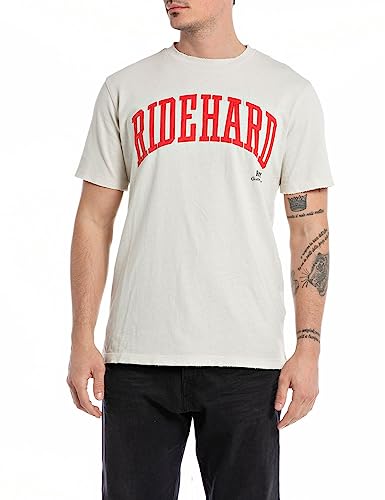 Replay Koszulka męska regular fit, 012 Platinum, 3XL