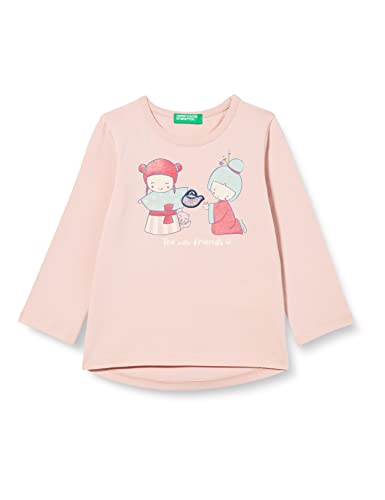 United Colors of Benetton Koszulka dziewczęca M/L 3096G104O tunika nrująca, Rosa Cipria 1L8, 90