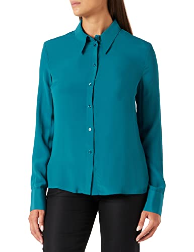 Pinko Damska koszula Claudie Crepe De Chine, Va3_Peacock Green, 12 (M)