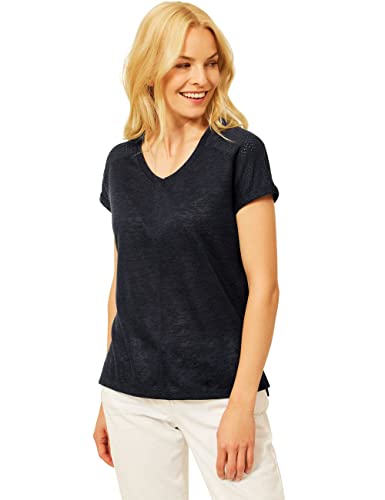 Cecil Damska koszulka koronkowa B317967, szary (Carbon Grey), XXL