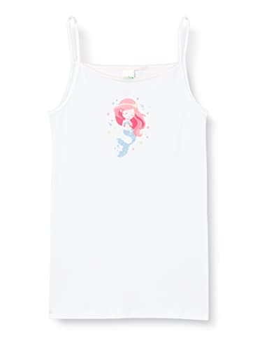 United Colors of Benetton Dziewczęcy tank top 3mc10h00f podkoszulek, biały z nadrukiem 101, 2 lata, Biały z nadrukiem 101, 24 Miesiące
