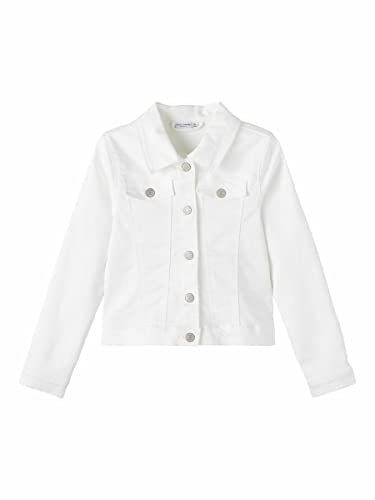 NAME IT Nkfatinna TWI Ed kurtka dziewczęca, Bright White, 122 cm