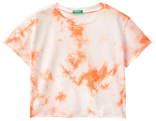 United Colors of Benetton Koszulka dziewczęca z krótkim rękawem, Arancione 62n, S