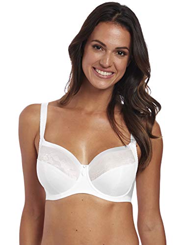 Fantasie Damski biustonosz Illusion Underwire Side Support Full Coverage Bra pełny biustonosz, biały, 80F