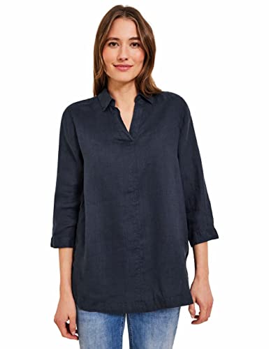 Cecil Damska bluzka lniana, Deep Blue, M