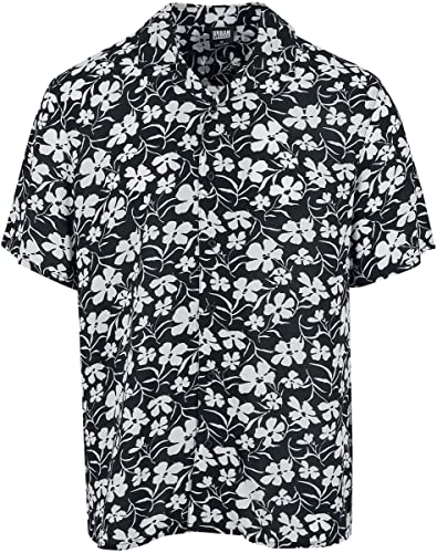Urban Classics Koszula męska z wiskozy AOP Resort Shirt whiteflower 5XL, Whiteflower, 5XL