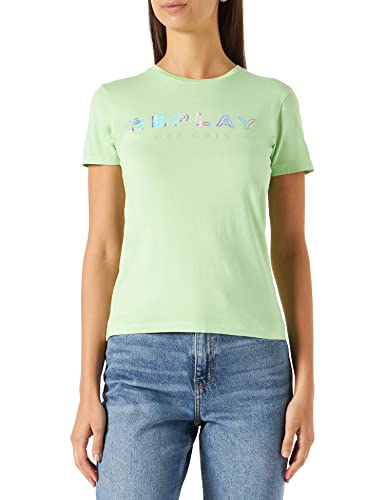 Replay Koszulka damska, 330 sałatka zielona, M