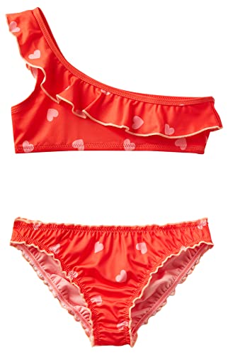 United Colors of Benetton Dziewczęcy dwuczęściowy kostium kąpielowy, Rosso A Fantasia 71y, L