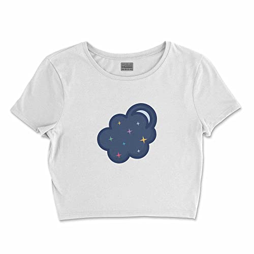 Bona Basics, Koszulka damska z nadrukiem cyfrowym,%100 bawełna, biała, casualowa, topy damskie, rozmiar: XL, biały, XL Krótki