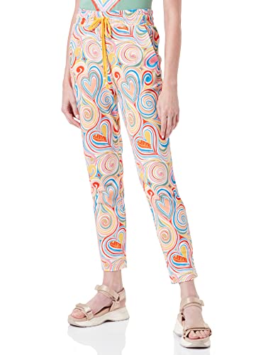 Moschino Damskie spodnie do biegania w stylu Honeycomb Superlight Stretch Fleece Casual Pants, All.Multicolor, 40 PL