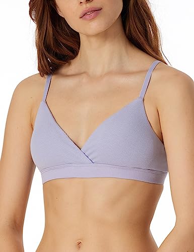 Schiesser Damski wyjmowany biustonosz treningowy Pad-Pure Rib, liliowy, normalny, bez, 85C