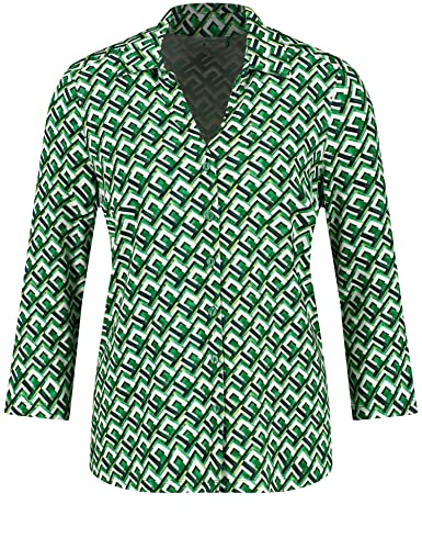 GERRY WEBER Edition Damska koszulka 870120-44106, zielony nadruk, 38, Zielony nadruk, 38