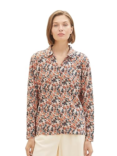 TOM TAILOR T-shirt damski, 32369 - Small Grey Tie Dye Floral, XS