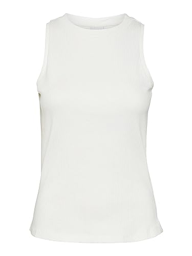 VERO MODA Panie Pochylona Sl Top Vma Jrs Noos Top, Śnieżnobiały, XS