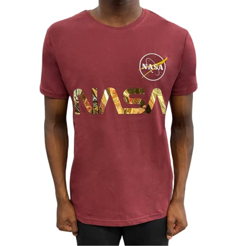 ALPHA INDUSTRIES Bluzka odblaskowa NASA, bordowa/błyszczące złoto, S, bordowy/błyszczący złoty, S
