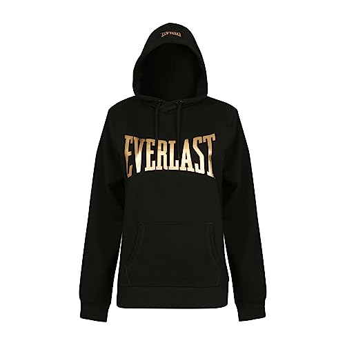 Everlast Damska bluza z kapturem, czarny/złoty, XS